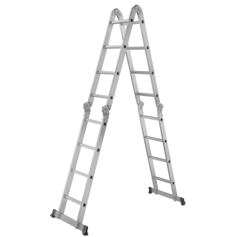 Multipuropose ladder 4,7m +  2pcs iron plates