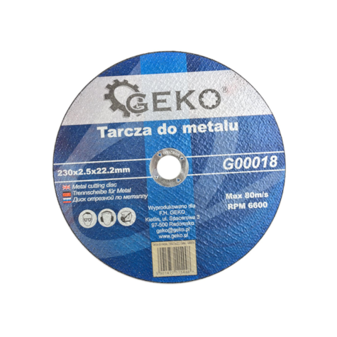 Tarcza do metalu 230x2,5x22,2 GEKO  (25/50/100)