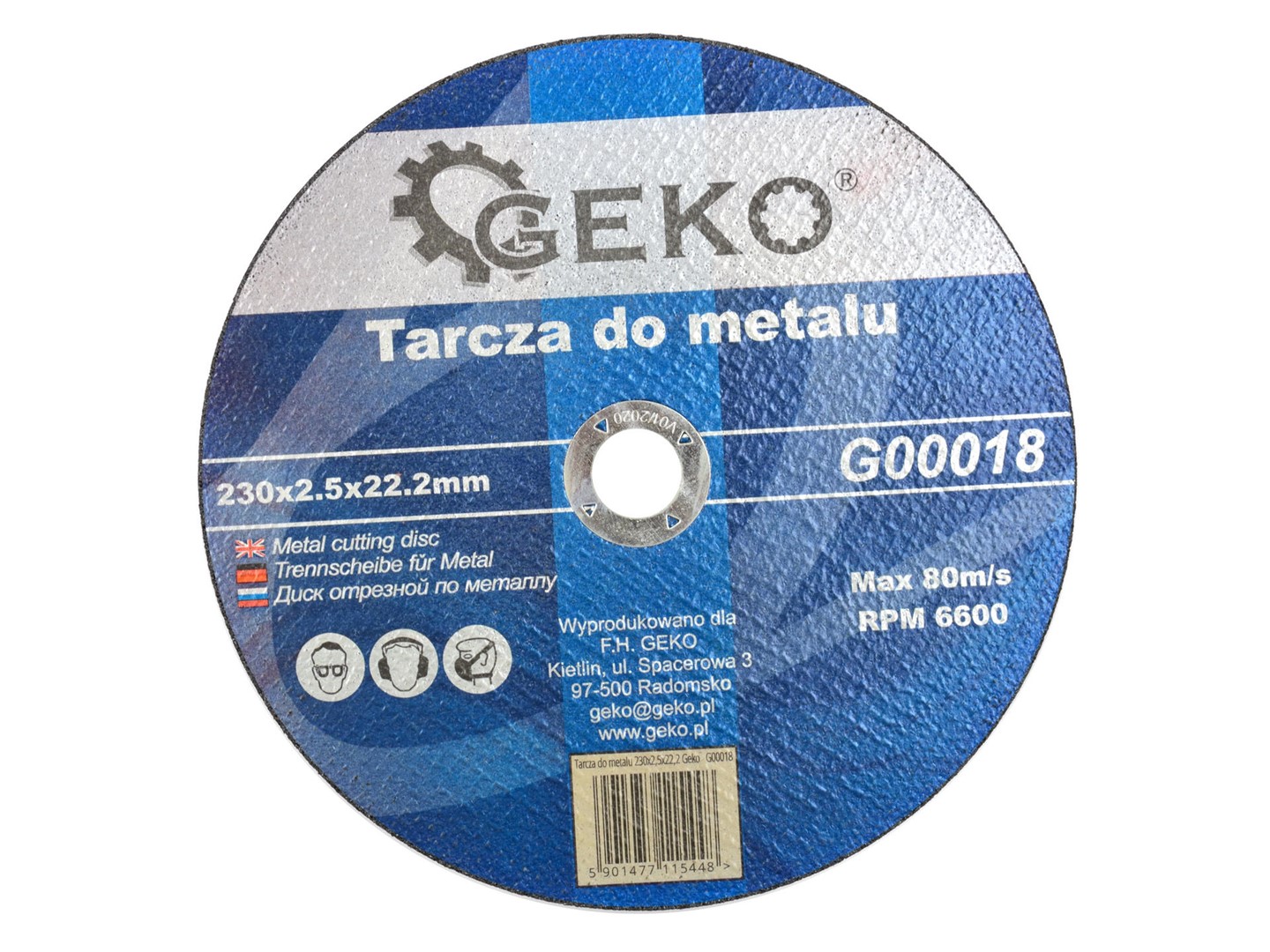 Metal Cutting Disc 230x2,5x22,2mm GEKO