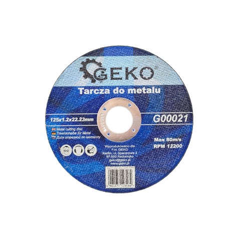 Metal Cutting Disc 125x1,2x22,23mm GEKO