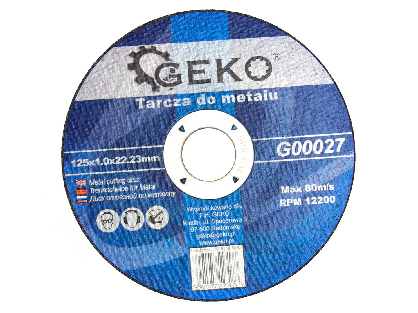 Metal Cutting Disc 125x1,0x22,23mm GEKO