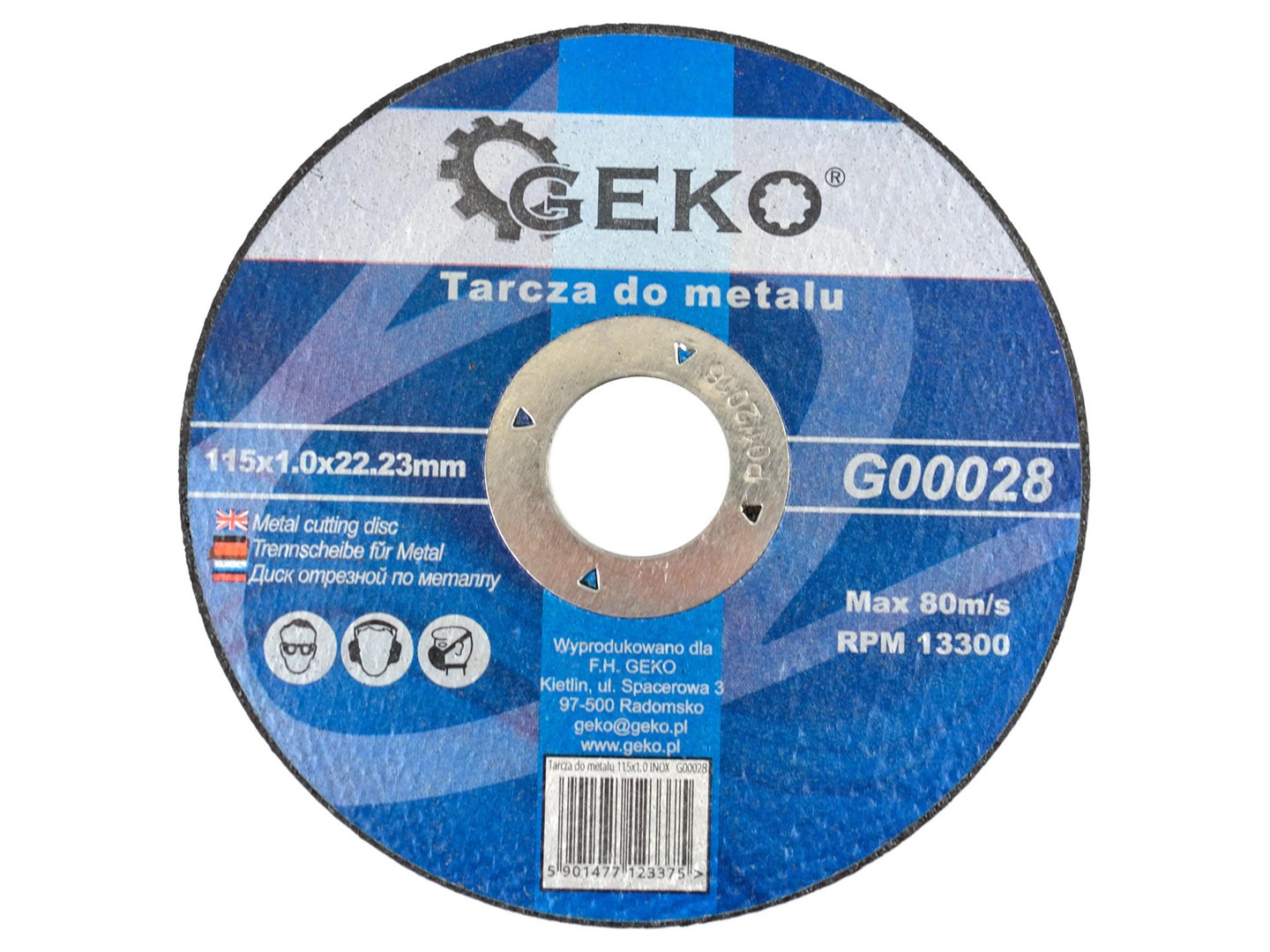 Metal Cutting Disc 115x1,0x22,23mm GEKO