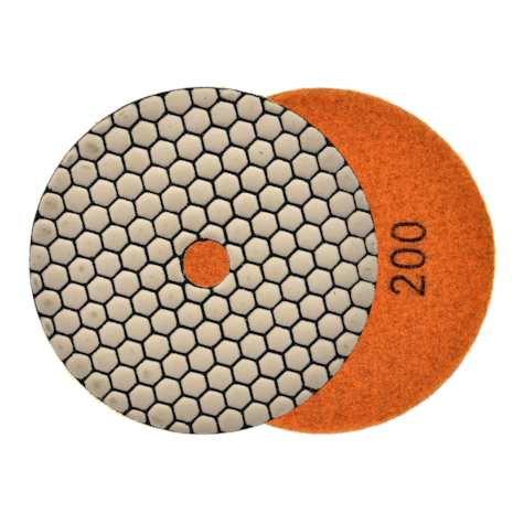 Diamond dry polishing pad 125mm G200
