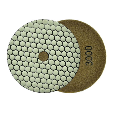Diamond dry polishing pad 125mm G3000