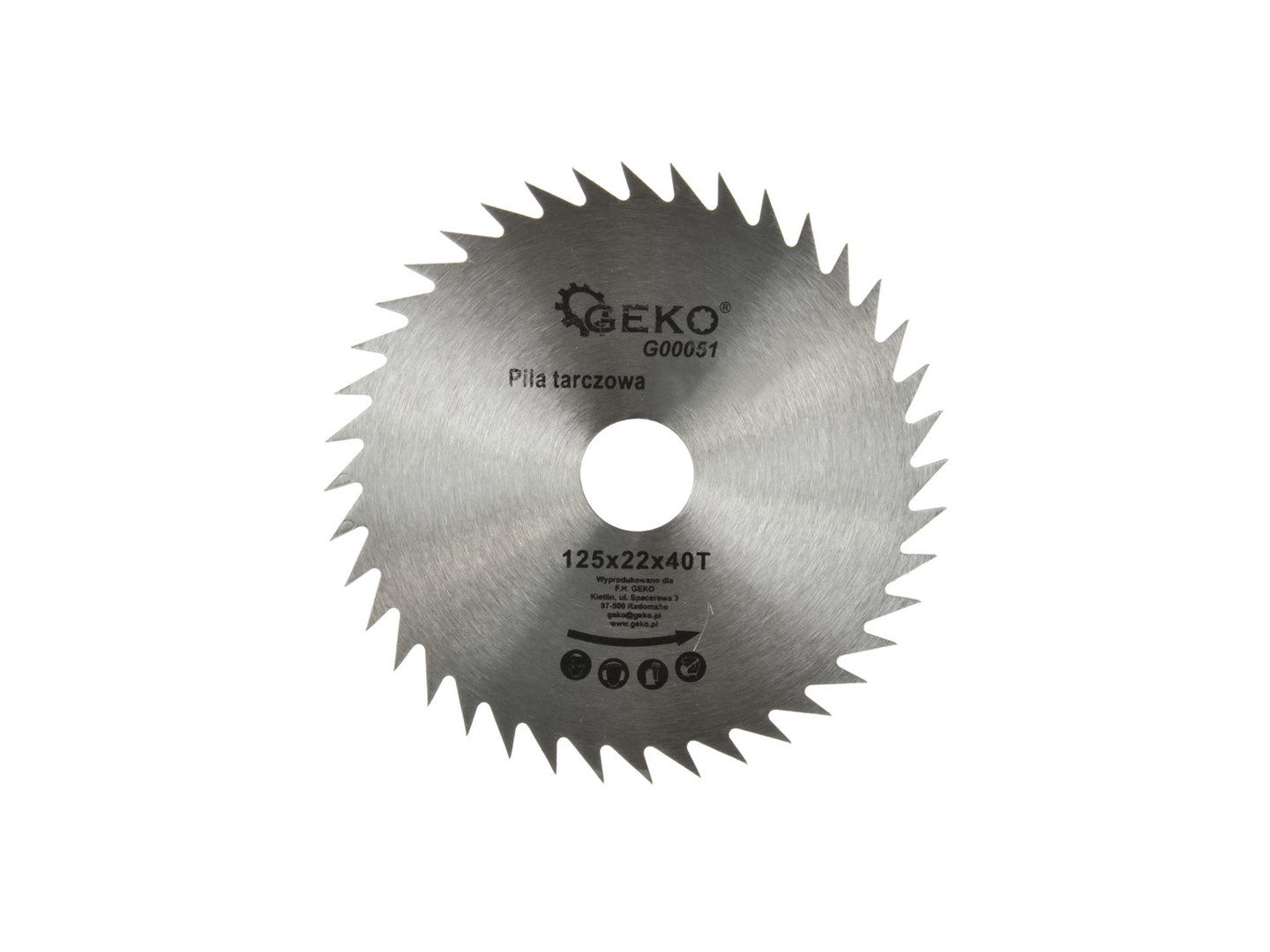 Circular saw blade for wood 125x22x40T