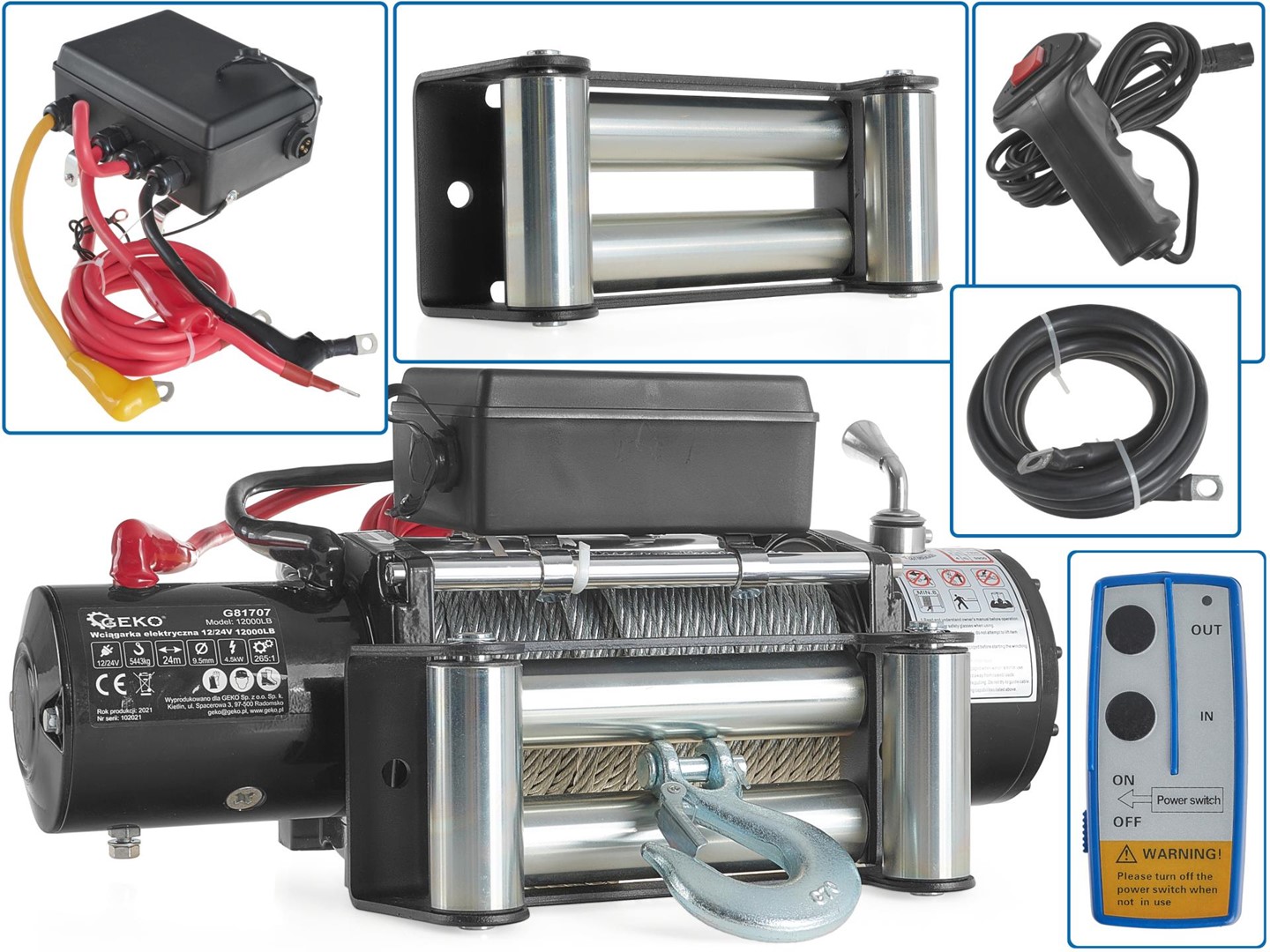 Electric winch 12V 12000LB