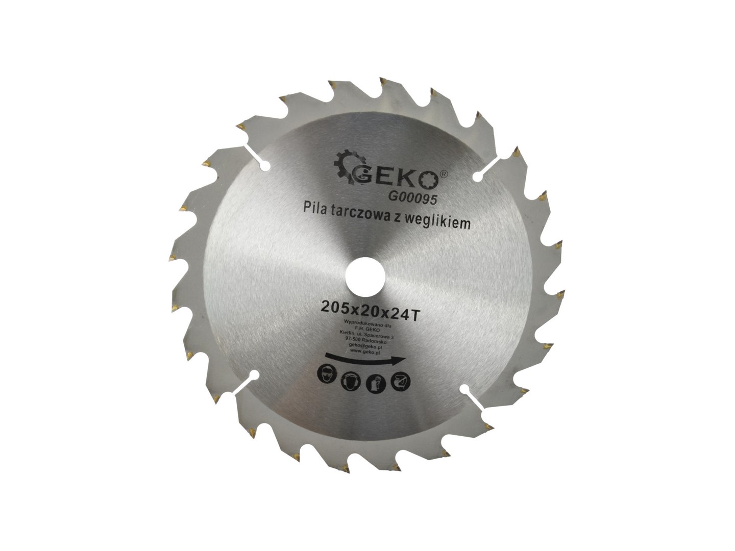 TCT circular saw blade for wood 205x20x24T