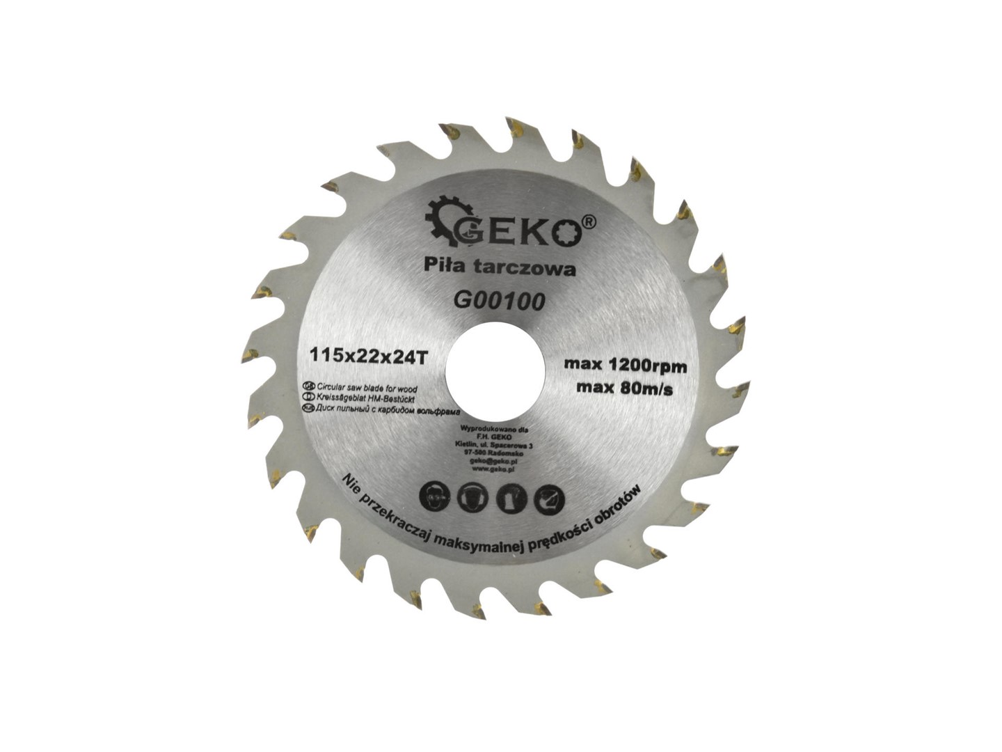 TCT circular saw blade for wood 115x22x24T