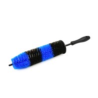 Brush for cleaning wheel rims with long handle