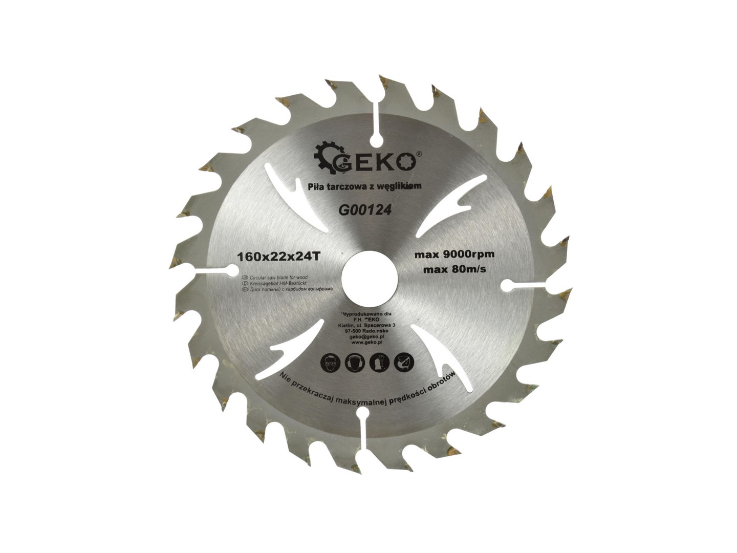 TCT circular saw blade for wood 160x22x24T