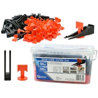 Tile Leveling System Tools - 100 wedges + 500 clips 1,5mm (1/8/128)