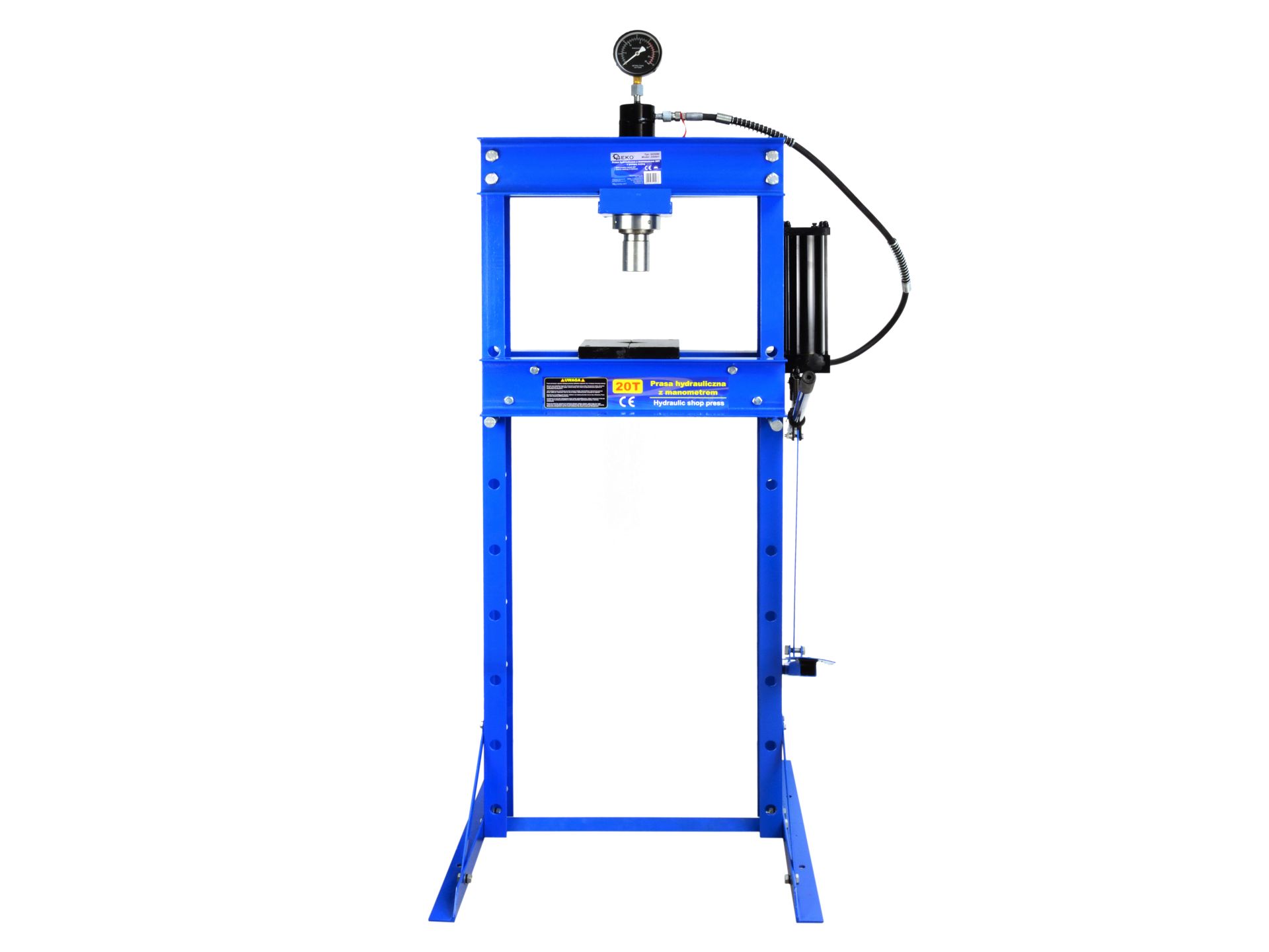 20 Ton Hydraulic Shop Press Foot Operated w/Gauge