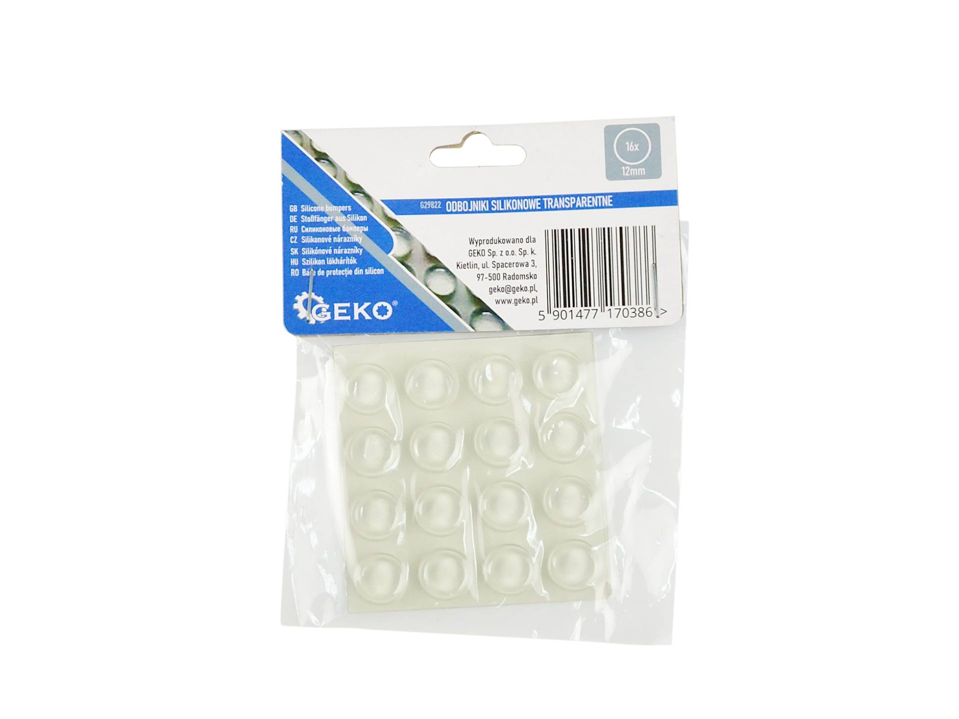 Silicone droplets washers under furniture 12mm 16pcs