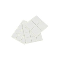 Felt pads 28pcs round 25mm square 40mm(white)