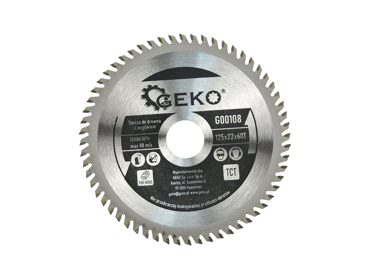 TCT circular saw blade for wood 125x22x60T