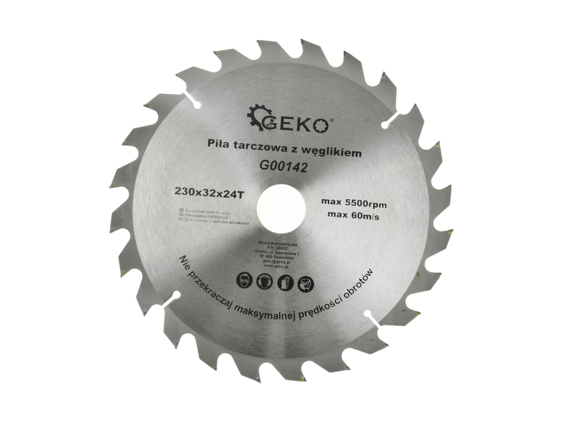 TCT circular saw blade for wood 230x32x24T