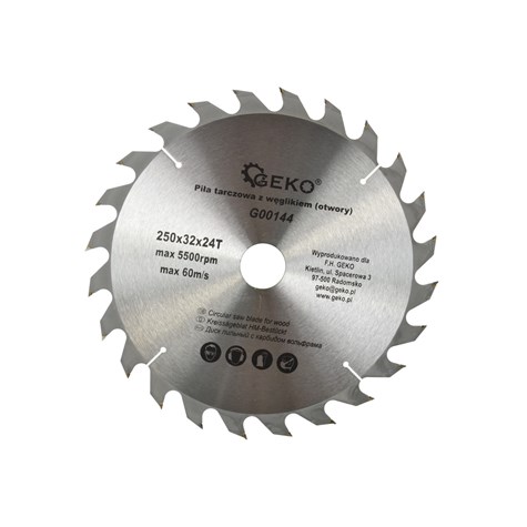 TCT circular saw blade for wood 250x32x24T