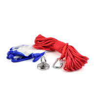 Magnes neodymowy 50kg – zestaw z liną 20m i rękawicami (18)