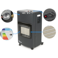 Indoor Gas Heater 4.2 kW with reducer and hose