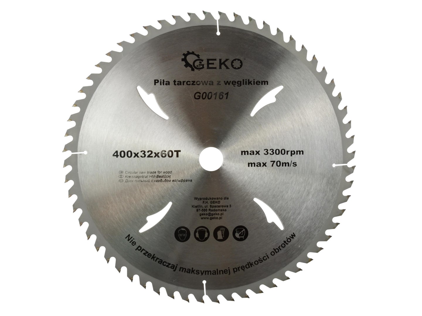 TCT circular saw blade for wood 400x32x60T