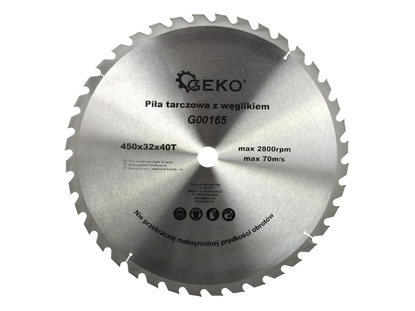 TCT circular saw blade for wood 450x32x40T