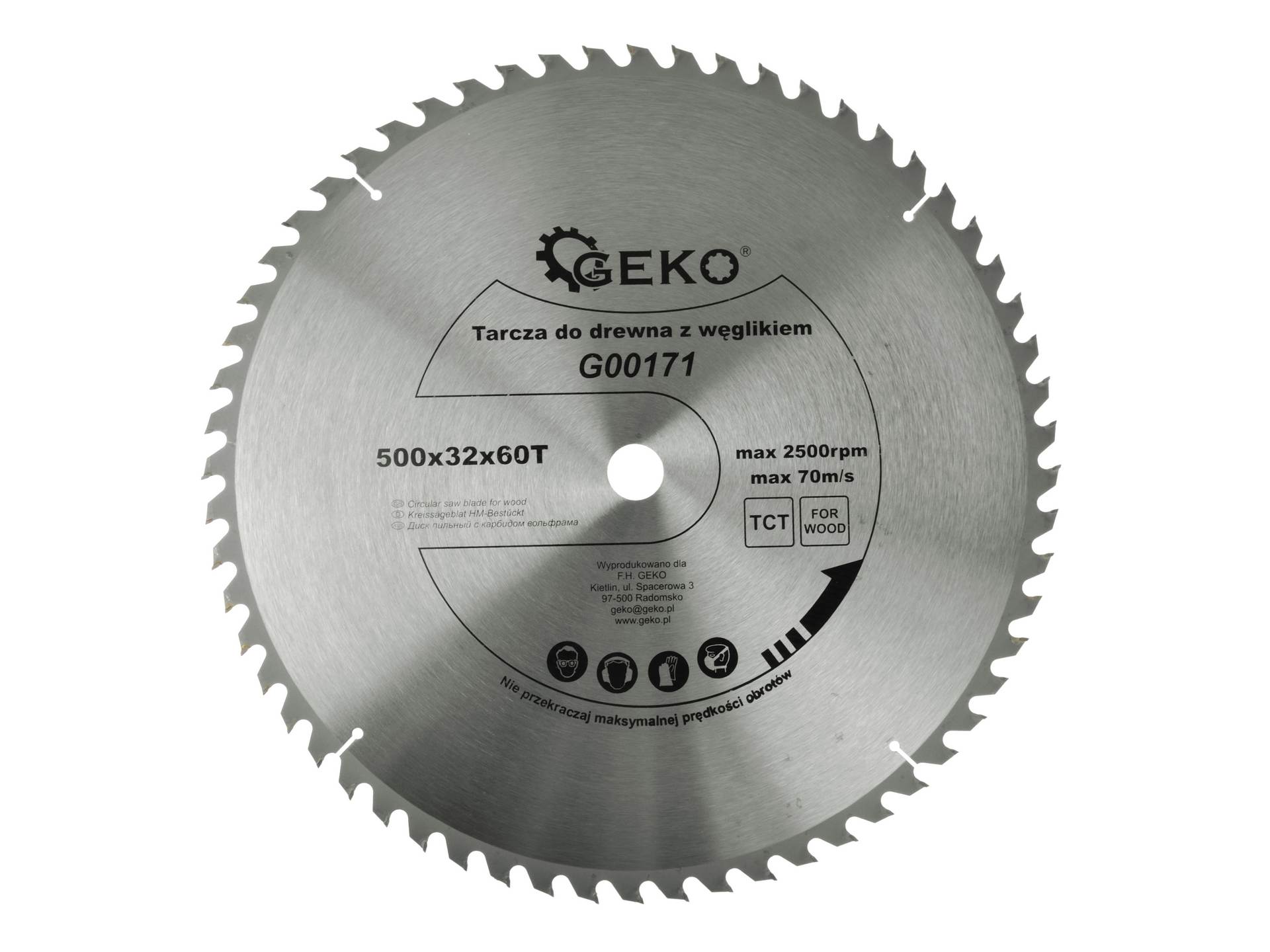 TCT circular saw blade for wood 500x32x60T