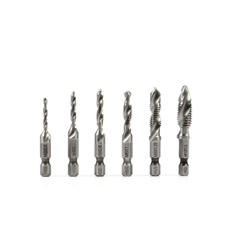 HSS M3-M10 tapping drill bit set 6 pcs.