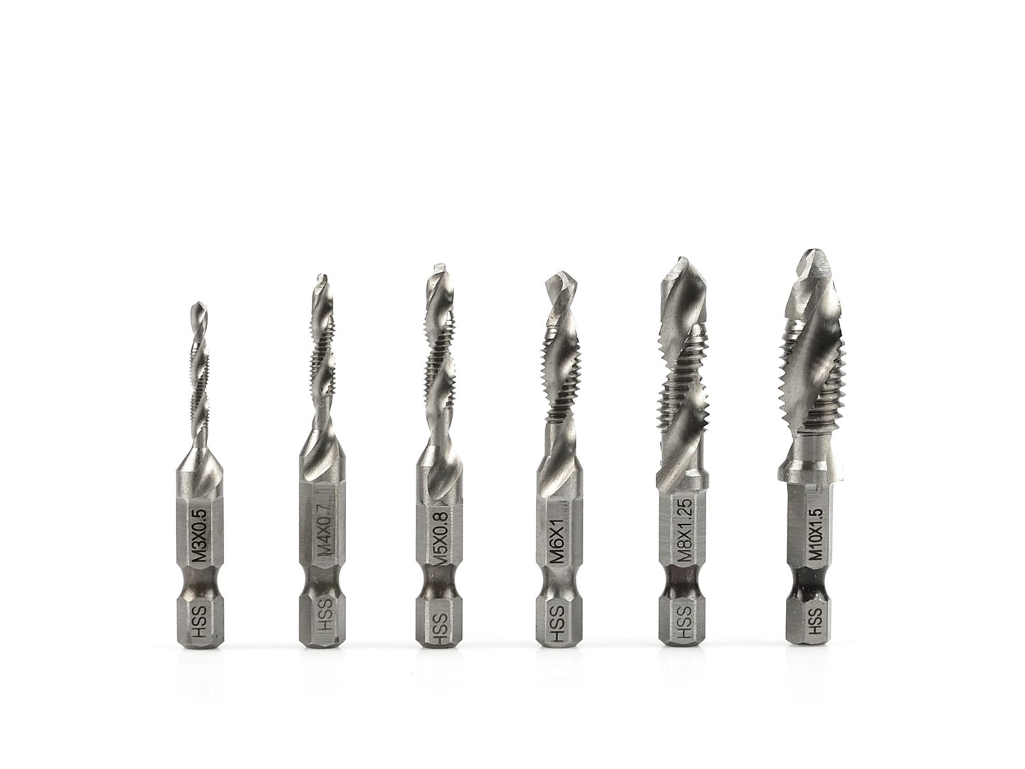 HSS M3-M10 tapping drill bit set 6 pcs.