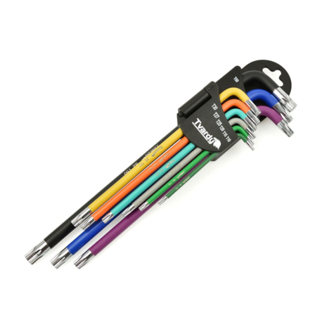 9pcs Long Arm Torx Key Set S2 material