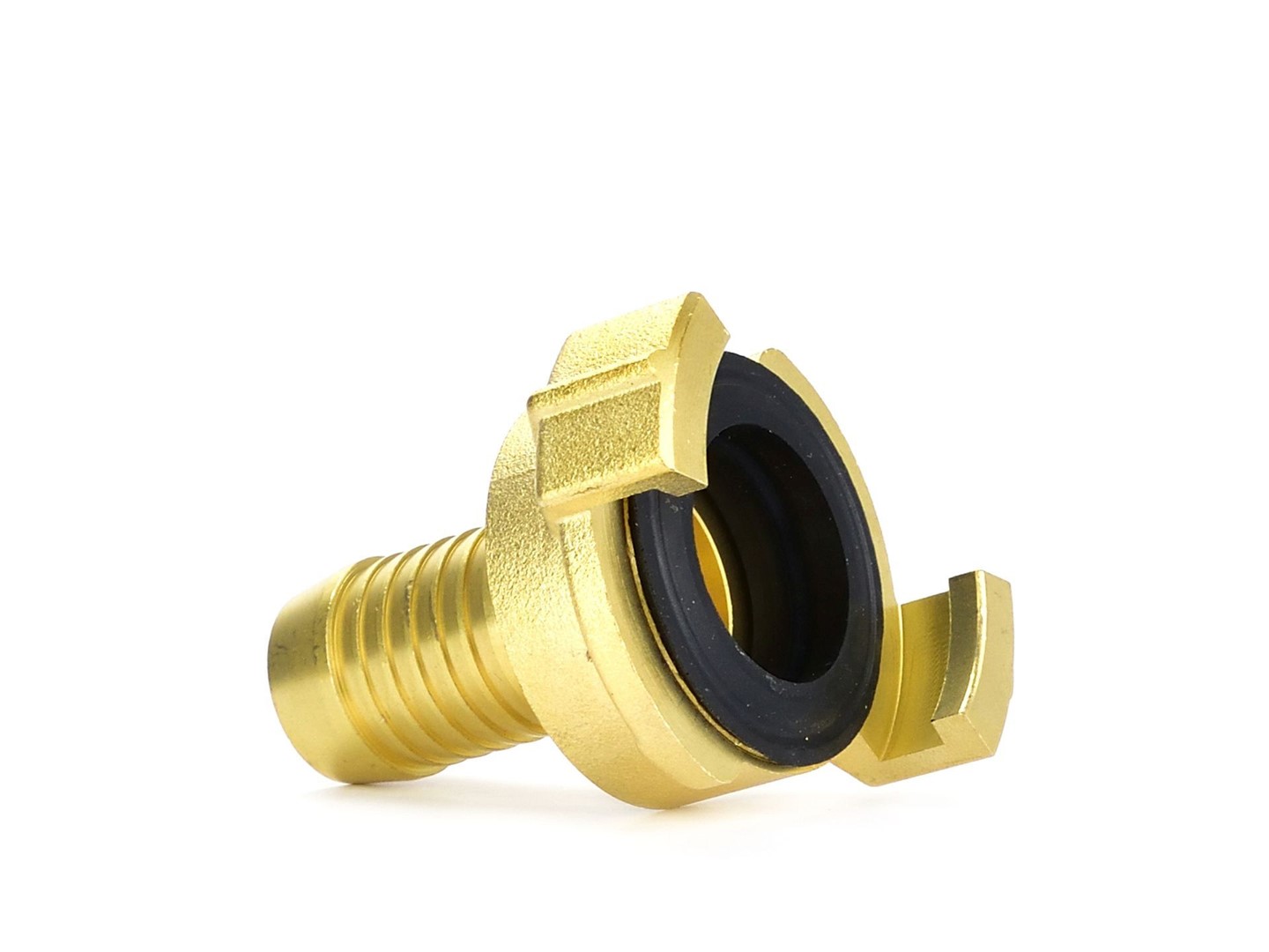 Brass connector compatible with GEKA connector - 360° axially rotatable 3/4”