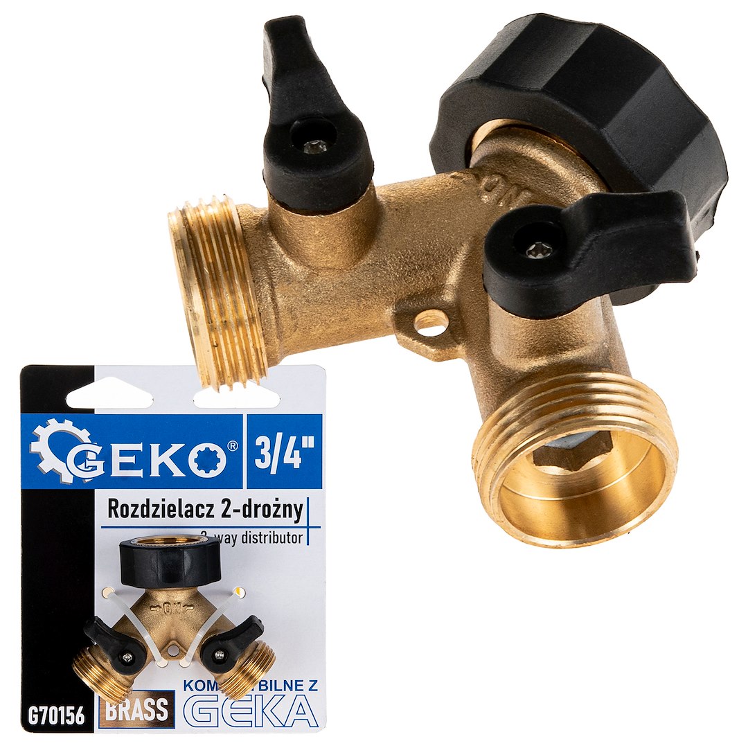 2-way distributor 3/4" with independent valves 3/4"