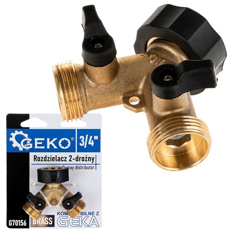 2-way distributor 3/4  with independent valves 3/4 