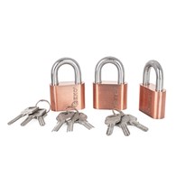 Set of nickel-plated padlocks 50mm 3pcs. (one key system)