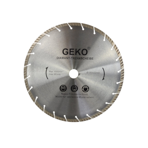 Segmented Turbo Rim Diamond Blade 350mm x 32mm LASER-grey