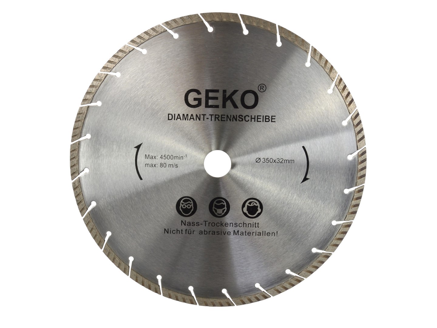 Segmented Turbo Rim Diamond Blade 350mm x 32mm LASER-grey