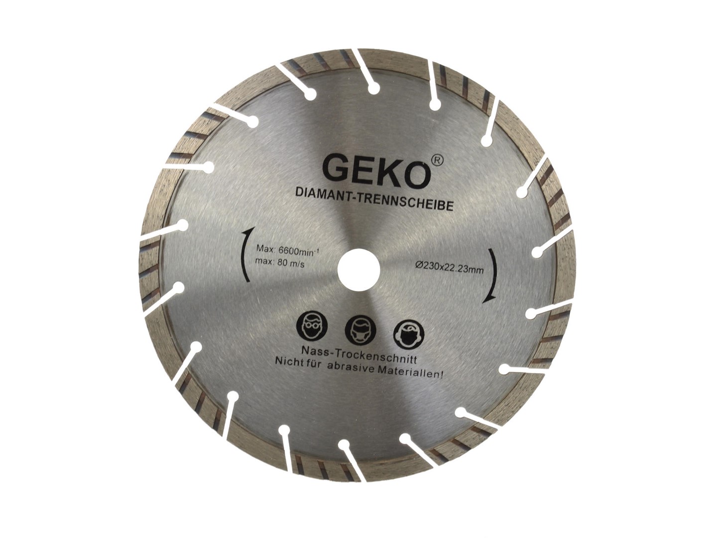 Segmented Turbo Rim Diamond Blade 230mm x 22mm LASER-grey