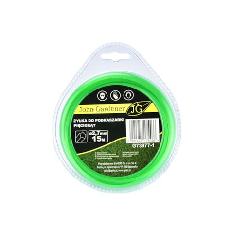 Nylon line 2.7mm x15m pentagonal