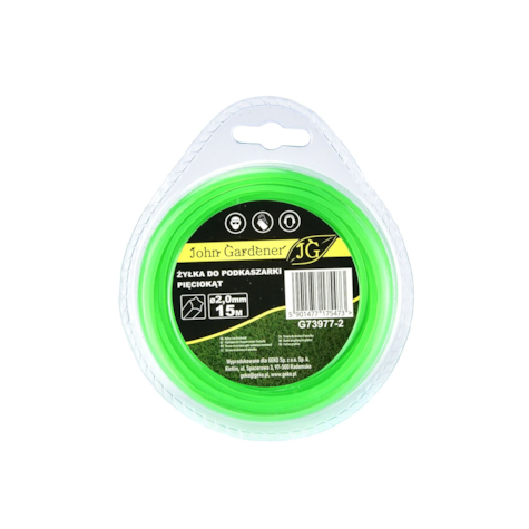 Nylon line 2.0mm x15m pentagonal