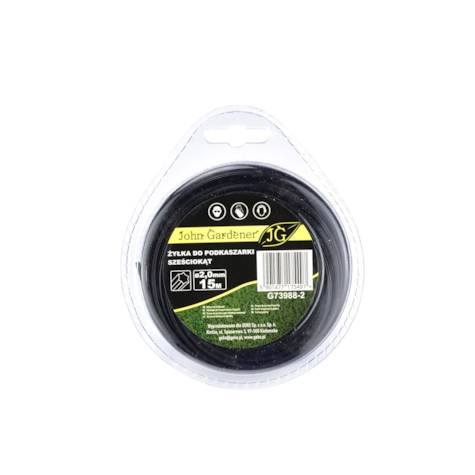 Nylon line 2.0mm*15m  hexagonal