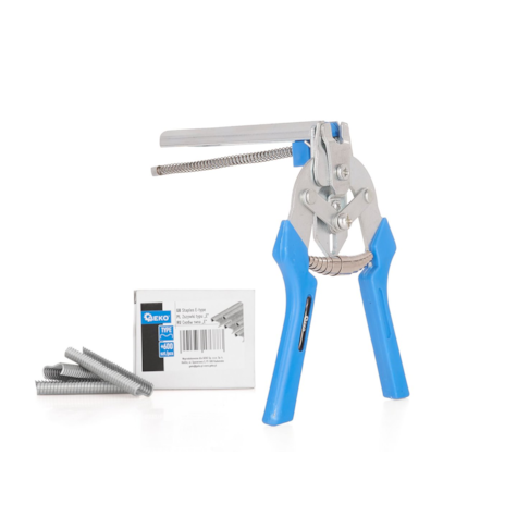 Hog ring plier + 600pcs M type staples