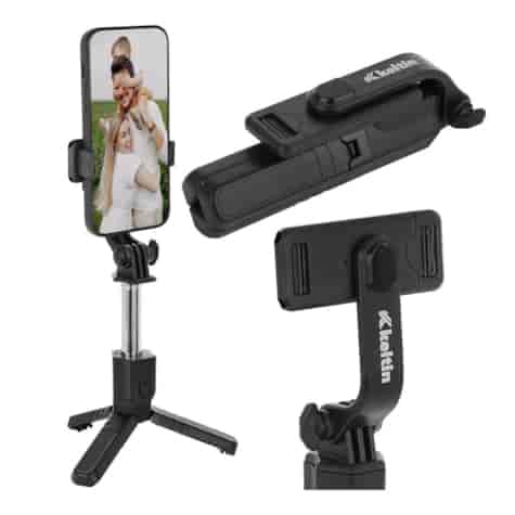 Selfie stick tripod with a remote control