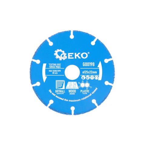 Cutting disc for wood, plastic, drywall 125x22.2mm