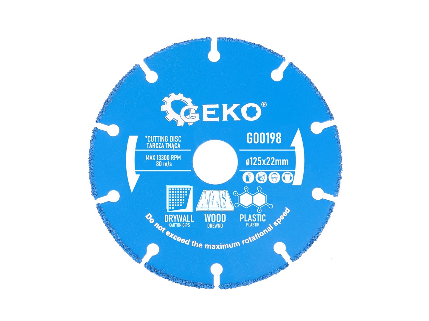 Cutting disc for wood, plastic, drywall 125x22.2mm