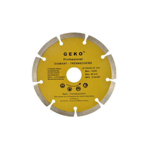 Segmented Rim Diamond Blade 125x8x22mm GEKO Profi