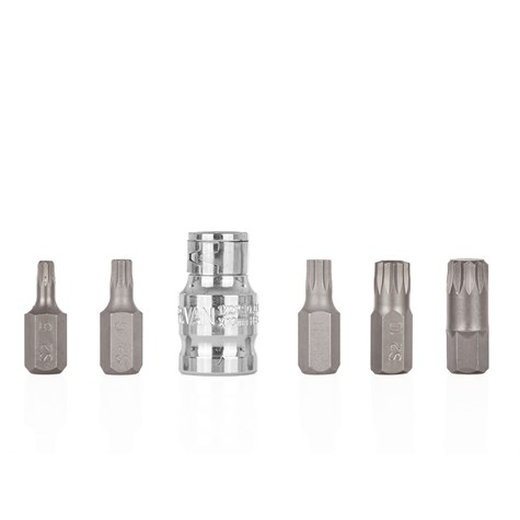 6pcs. SPLINE M5-M12 screwdriver bit set