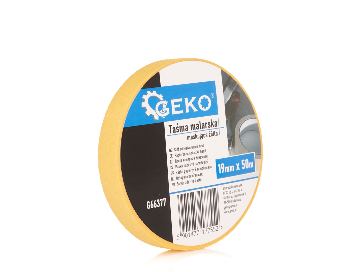 Yellow maskig tape 19mm x 50m