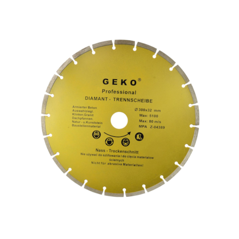 Segmented Rim Diamond Blade 300x8x32mm GEKO Profi