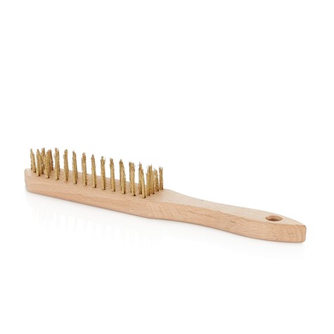 5-row wire brush rust removal (wooden handle)