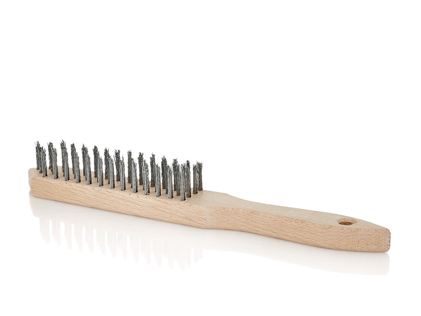 PL Szczotka do rdzy druciana czarna 4 rzędy drewno (30)