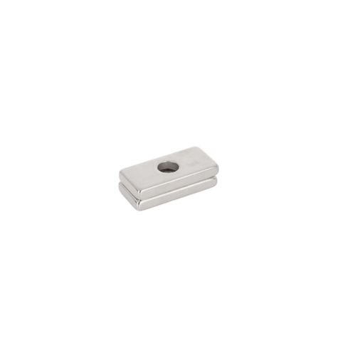 Magnes neodymowy płytkowy z otworem na wkręt 20x10x3mm (2)